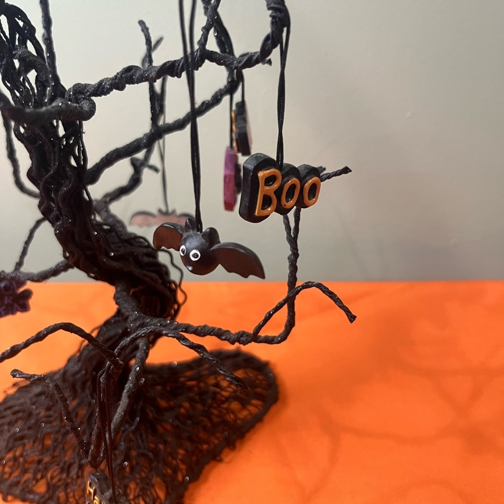 6/$25 Halloween Black Tree Decor with Ghost and Sign Accents - Picture 5 of 16